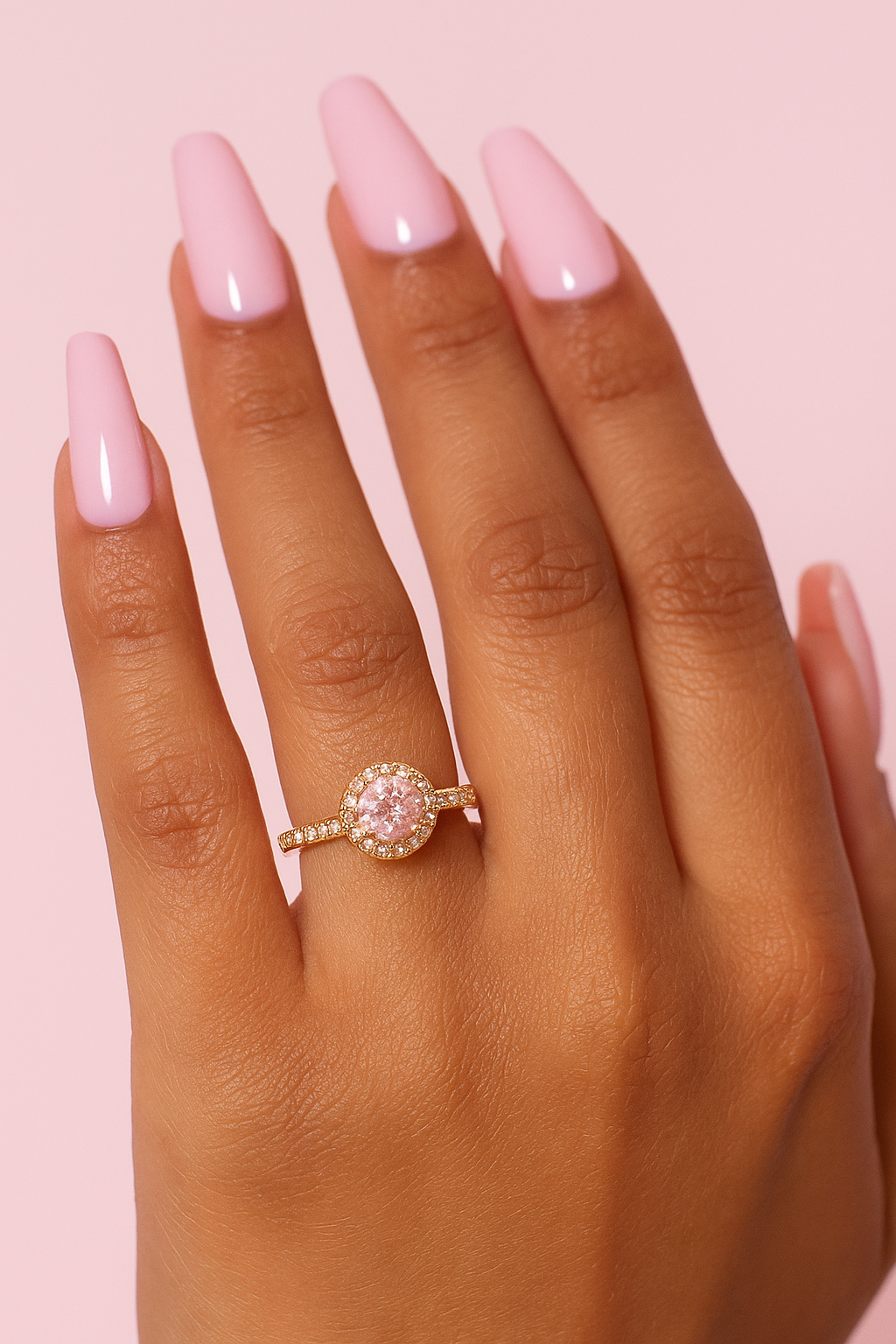 Rosé Halo Ring